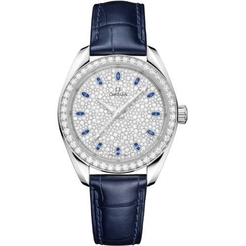 Omega Seamaster Aqua Terra 150M Master Chronometer 34 Canopus Gold - Diamond / Snow Sapphire / Alligator 220.58.34.20.99.007