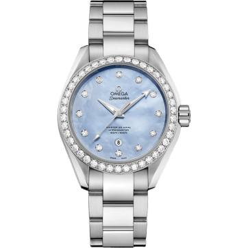 Omega Seamaster Aqua Terra 150M Master Co-Axial 34 Stainless Steel / Diamond / Blue MOP / Bracelet 231.15.34.20.57.002