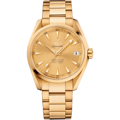 Omega Seamaster Aqua Terra 150m Master Co-Axial 38.5 Yellow Gold / Champagne / Bracelet 231.50.39.21.08.001