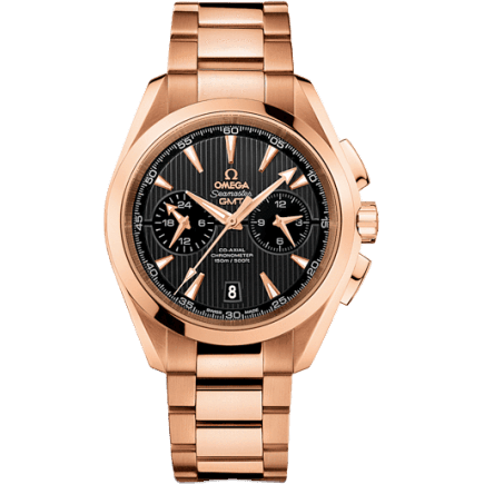Omega Seamaster Aqua Terra 150M Co-Axial 43 GMT Chronograph Red Gold / Grey / Bracelet 231.50.43.52.06.001