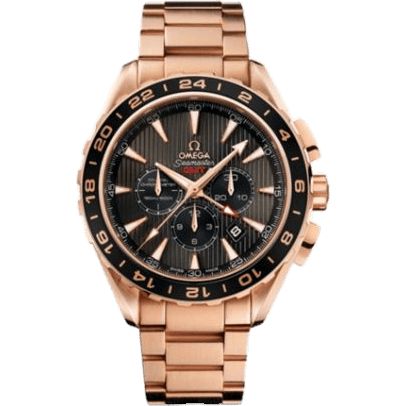Omega Seamaster Aqua Terra 150M Co-Axial 44 GMT Chronograph Red Gold / Grey / Bracelet 231.50.44.52.06.001