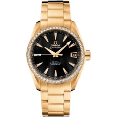 Omega Seamaster Aqua Terra 150M Co-Axial 38.5 Yellow Gold / Diamond / Black / Bracelet 231.55.39.21.51.002