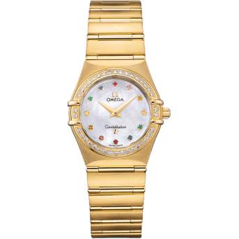 Omega Constellation Quartz 25.5 '95 Yellow Gold / Diamond / MOP Iris 1177.79.00