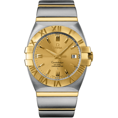 Omega Constellation Co-Axial 38 Double Eagle Stainless Steel / Yellow Gold / Champagne 1203.10.00