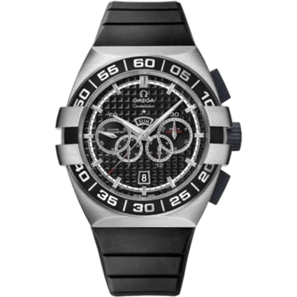 Constellation Co-Axial 44 Chronograph Double Eagle Four Counters Stainless Steel / Black / Rubber