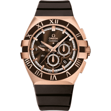 Constellation Co-Axial 41 Chronograph Double Eagle Red Gold / Brown / Rubber