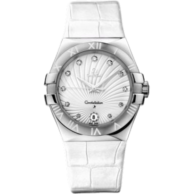 Constellation Quartz 35 Stainless Steel / White Supernova / Alligator