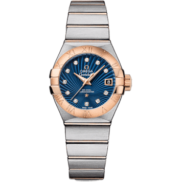 Constellation Co-Axial 27 Brushed Stainless Steel / Red Gold / Blue Supernova