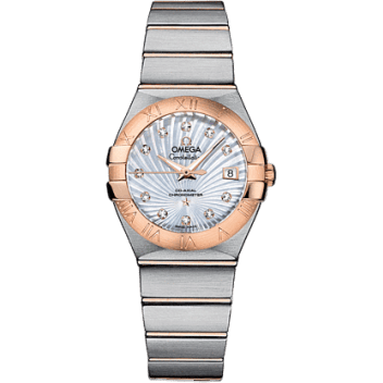Constellation Co-Axial 27 Brushed Stainless Steel / Red Gold / MOP Supernova
