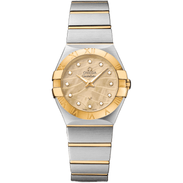 Constellation Quartz 27 Brushed Stainless Steel / Yellow Gold / Champagne MOP