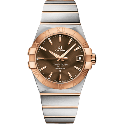 Constellation Co-Axial 38 Stainless Steel / Red Gold / Brown
