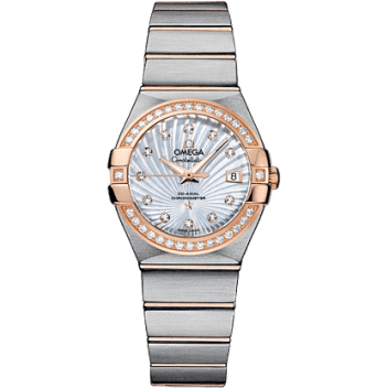 Constellation Co-Axial 27 Brushed Stainless Steel / Red Gold / Diamond / MOP Supernova