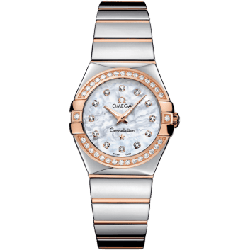 Constellation Quartz 27 Polished Stainless Steel / Red Gold / Diamond / MOP