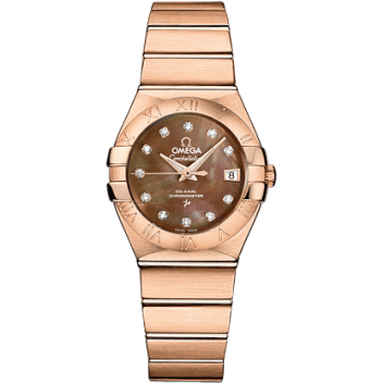 Constellation Co-Axial 27 Brushed Red Gold / Brown MOP