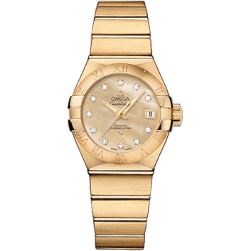 Constellation Co-Axial 27 Brushed Yellow Gold / Champagne MOP