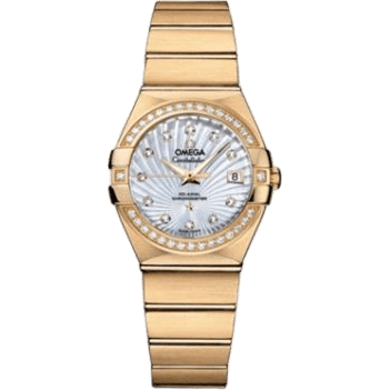 Constellation Co-Axial 27 Brushed Yellow Gold / Diamond / MOP Supernova