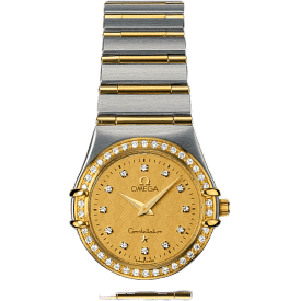 Omega Constellation Quartz 25.5 '95 Stainless Steel / Yellow Gold / Diamond / Champagne 1277.15.00