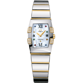 Constellation Quadrella Quartz 25 Stainless Steel / Yellow Gold / MOP