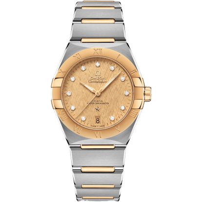 Constellation Master Chronometer 36 Stainless Steel / Yellow Gold / Champagne - Diamond / Bracelet