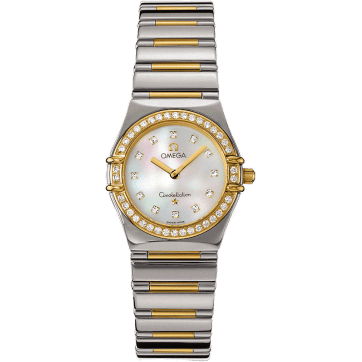 Omega Constellation Quartz 25.5 My Choice Stainless Steel / Yellow Gold / Diamond / MOP 1376.75.00