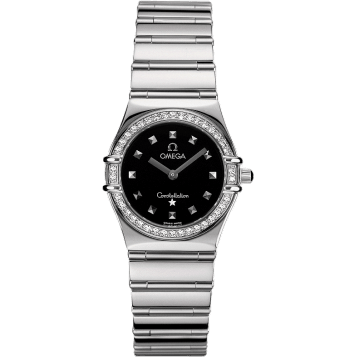 Omega Constellation Quartz 25.5 My Choice Stainless Steel / Diamond / Black 1475.51.00