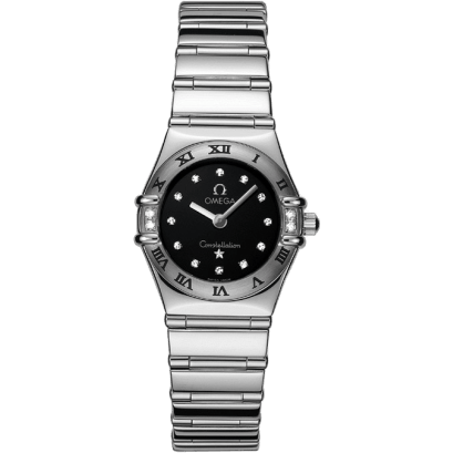Omega Constellation Quartz 22.5 My Choice Stainless Steel / Diamond / Black 1566.56.00