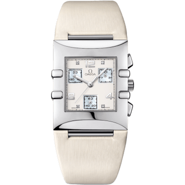 Omega Constellation Quadra Quartz 28 Chronograph Stainless Steel / White / Fabric 1841.35.71