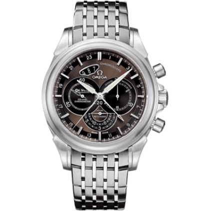 De Ville Co-Axial 44 Chronoscope GMT Stainless Steel / Brown / Bracelet
