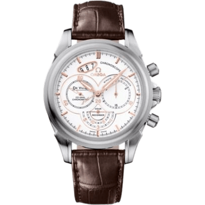 De Ville Co-Axial 41 Chronoscope Stainless Steel / White / St Moritz