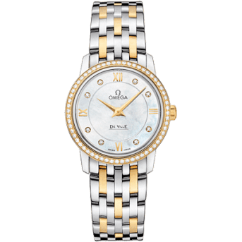 De Ville Prestige Quartz 27.4 Stainless Steel / Yellow Gold / Diamond / Diamond MOP
