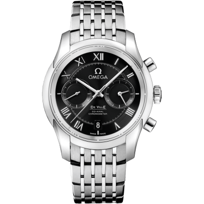 De Ville Co-Axial 42 Chronograph Stainless Steel / Black / Bracelet
