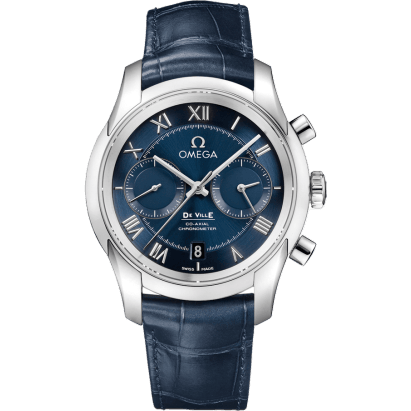 De Ville Co-Axial 42 Chronograph Stainless Steel / Blue