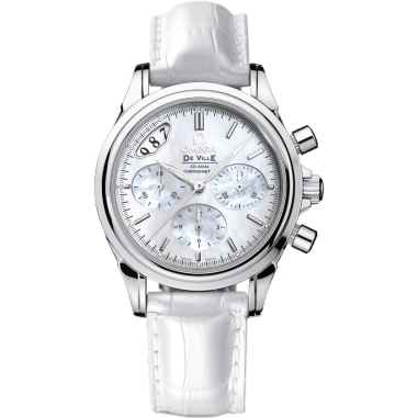 De Ville Co-Axial 35 Chronograph Stainless Steel / White