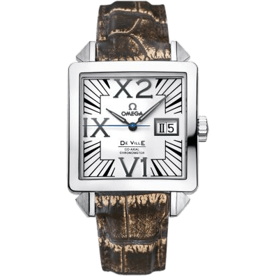 De Ville X2 Co-Axial 35 Big Date Stainless Steel / White
