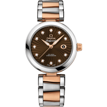 LadyMatic Co-Axial 34 Stainless Steel / Red Gold / Brown / Bracelet