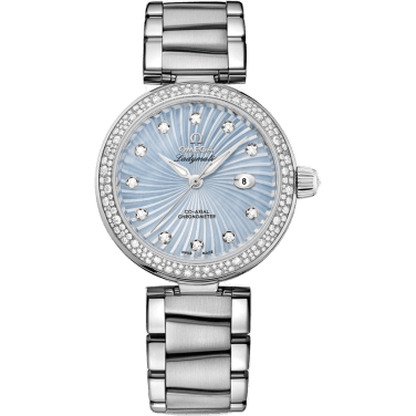 LadyMatic Co-Axial 34 Stainless Steel / Diamond / Blue MOP / Bracelet