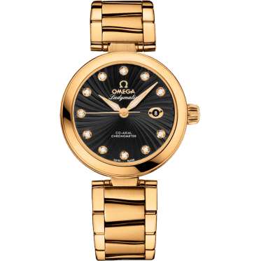 LadyMatic Co-Axial 34 Yellow Gold / Black / Bracelet