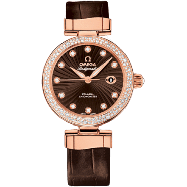 LadyMatic Co-Axial 34 Red Gold / Diamond / Brown