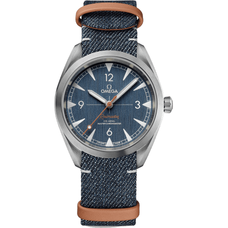 Railmaster Omega Co-Axial Master Chronometer 40 Stainless Steel / Blue / NATO