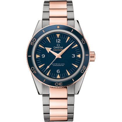Seamaster 300 Master Co-Axial Titanium / Sedna Gold / Blue / Bracelet