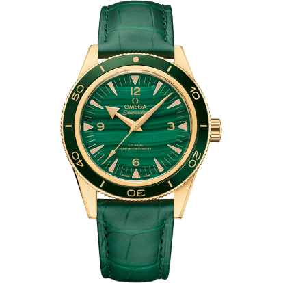 Seamaster 300 Co-Axial Master Chronometer Yellow Gold / Malachite
