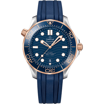 Omega Seamaster Diver 300M Master Co-Axial 42 Stainless Steel / Sedna Gold / Blue / Rubber 210.22.42.20.03.002