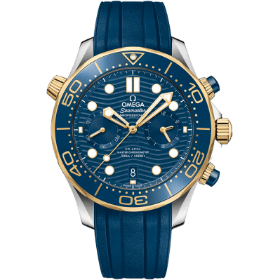 Seamaster Diver 300M Master Co-Axial 44 Chronograph Stainless Steel / Yellow Gold / Blue / Rubber