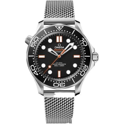 Omega Seamaster Diver 300M Master Co-Axial 42 No-Date Stainless Steel / Black - Orange / Mesh 210.30.42.20.01.018