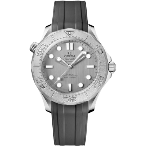 Omega Seamaster Diver 300M No-Date Master Co-Axial 42 Stainless Steel - Titanium / Grey / Rubber 210.32.42.20.06.002