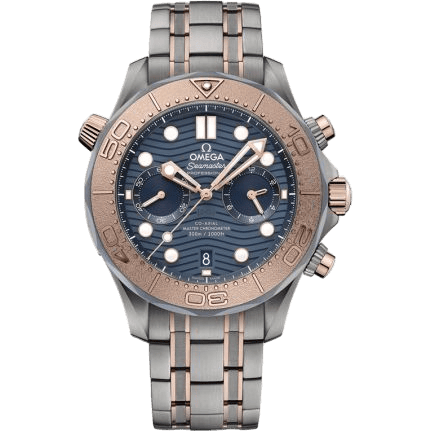 Omega Seamaster Diver 300M Master Co-Axial 44 Chronograph Titanium / Tantalum / Sedna Gold / Blue / Bracelet 210.60.44.51.03.001