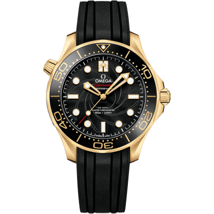 Omega Seamaster Diver 300M Master Co-Axial 42 James Bond Yellow Gold / Black / Rubber 210.62.42.20.01.001