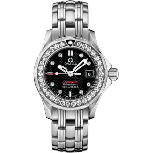 Omega Seamaster Diver 300M Quartz 28 Stainless Steel / Diamond / Black / Bracelet 212.15.28.61.51.001