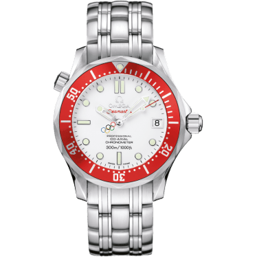 Omega Seamaster Diver 300M Co-Axial 36.25 Stainless Steel / White / Bracelet / Vancouver Olympics 212.30.36.20.04.001