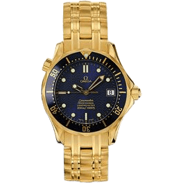 Seamaster Diver 300M Automatic 36.25 Yellow Gold / Blue / Bracelet